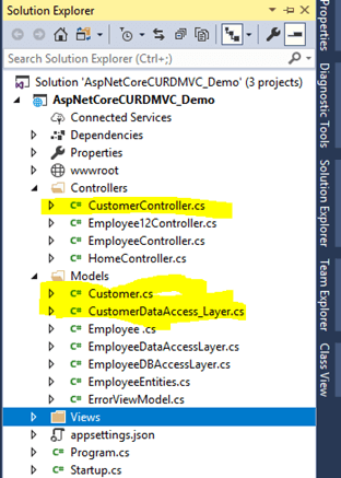 CRUD Operation With ASP.NET Core 2.1 MVC Using ADO.NET