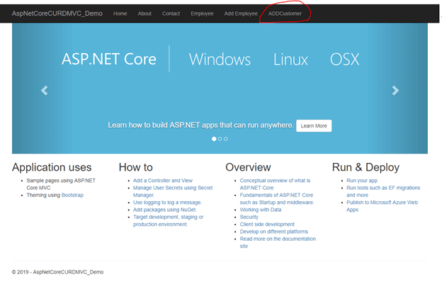 CRUD Operation With ASP.NET Core 2.1 MVC Using ADO.NET