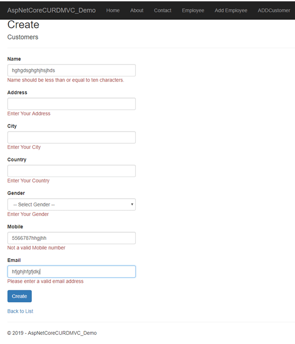 CRUD Operation With ASP.NET Core 2.1 MVC Using ADO.NET