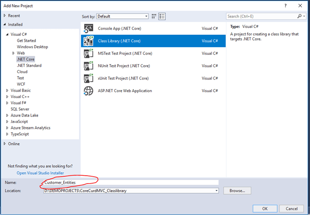 CRUD Operation With ASP.NET Core 2.1 MVC Using .Net Core Class Library Project