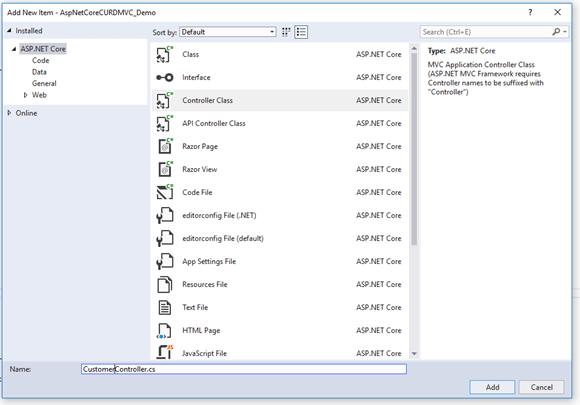 CRUD Operation With ASP.NET Core 2.1 MVC Using .Net Core Class Library Project