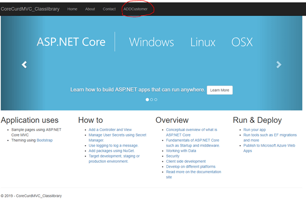 CRUD Operation With ASP.NET Core 2.1 MVC Using .Net Core Class Library Project