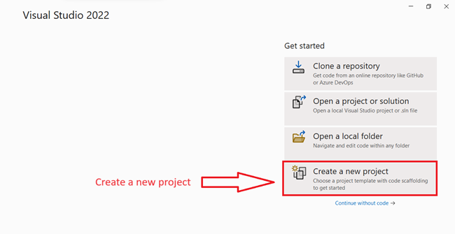 Create a new project