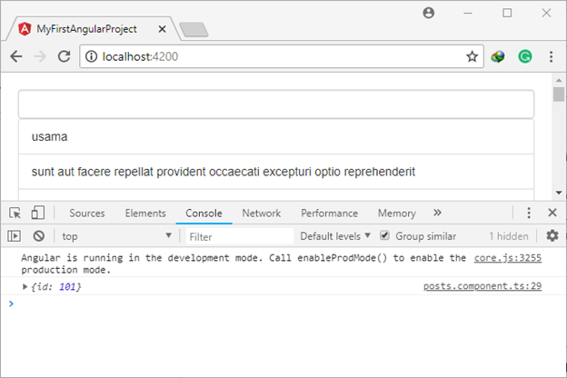 CRUD Operation with Fake Http Service In Angular