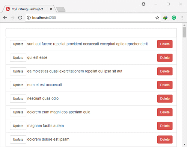 CRUD Operation with Fake Http Service In Angular
