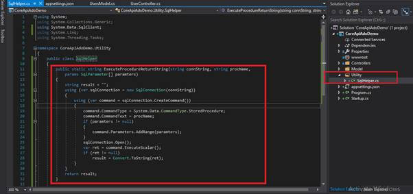 CRUD Operations In ASP.NET Core Web API Using ADO.NET