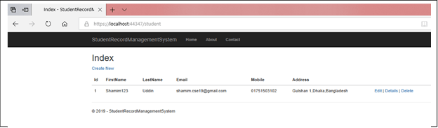 CRUD Operations Using ASP.NET Core And ADO.NET