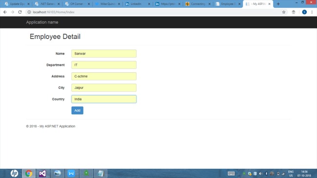 CRUD Operations Using ASP.NET MVC and MongoDB