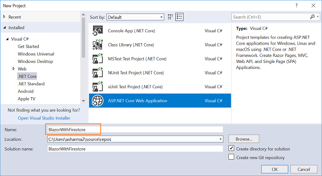 ASP.NET Core Web Application