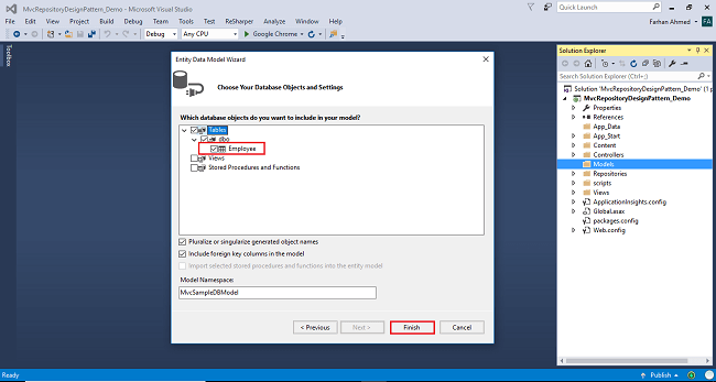 CURD Operation Using Repository Design Pattern In ASP.NET MVC