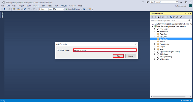 CURD Operation Using Repository Design Pattern In ASP.NET MVC