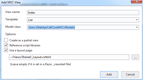 Perform CURD Web API Service Call Function In .Net Core 2.0 And 2.1 MVC (CSHTML)