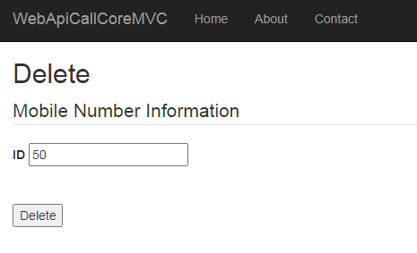 Perform CURD Web API Service Call Function In .Net Core 2.0 And 2.1 MVC (CSHTML)