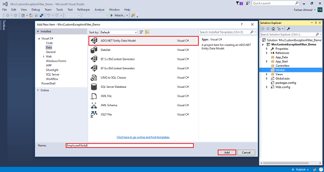 Custom Exception Filter In ASP.NET MVC