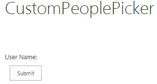 Custom People Picker In SharePoint Online