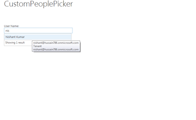 Custom People Picker In SharePoint Online