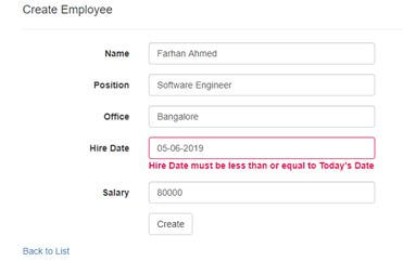 Custom Validation Attribute In ASP.NET MVC