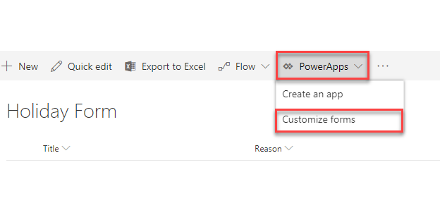 Customize New Form, Edit Form and Display Form in Modern SharePoint Page Using PowerApps