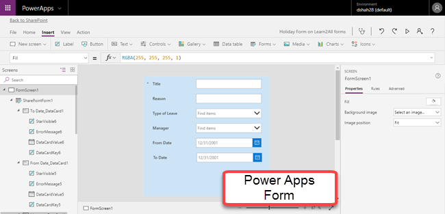 Customize New Form, Edit Form and Display Form in Modern SharePoint Page Using PowerApps