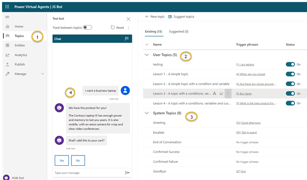 Customize The Bot Conversation Message With Power Virtual Agent