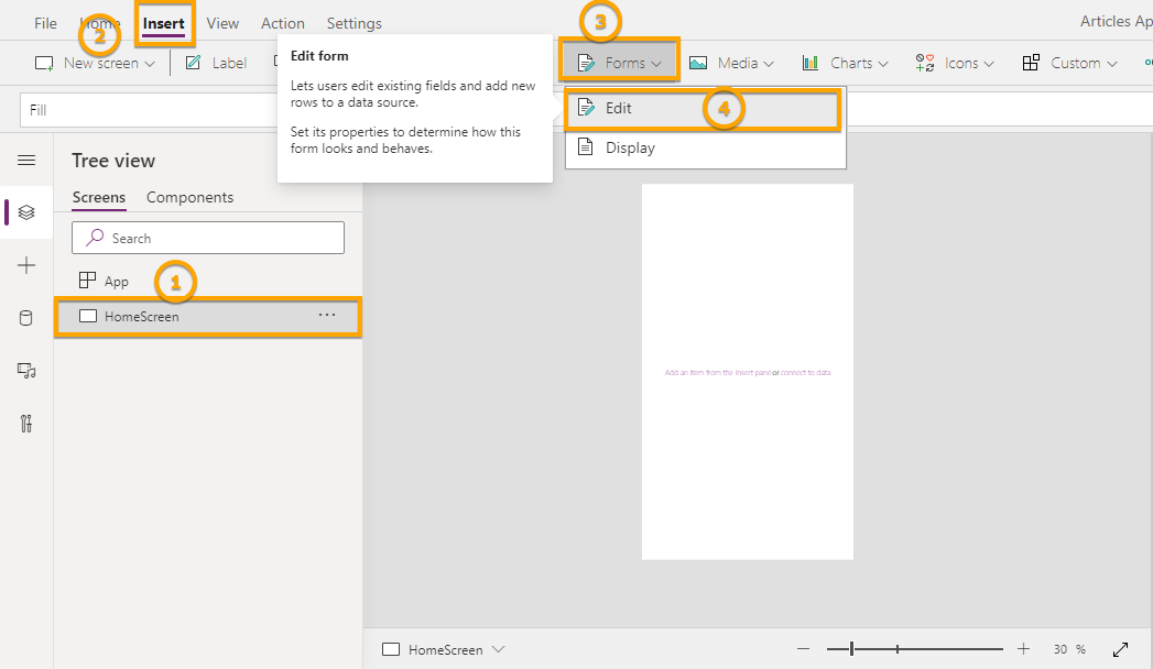 Customize data cards in PowerApps