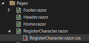Register character