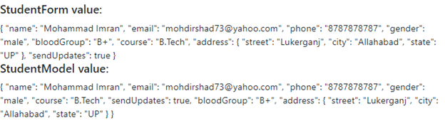 Data Binding To A Model In Angular
