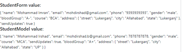 Data Binding To A Model In Angular