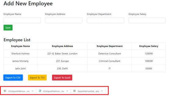Data Export In Angular Using Ignite-UI