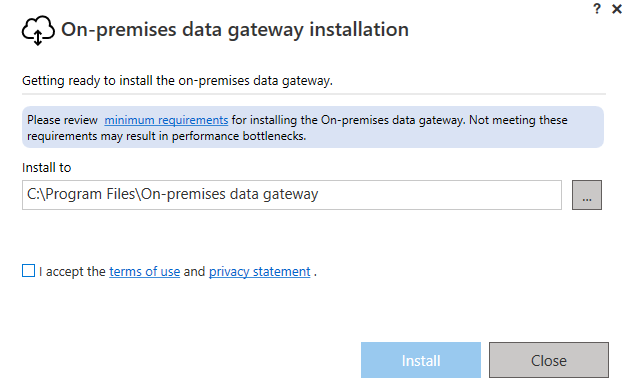 Gateway installation