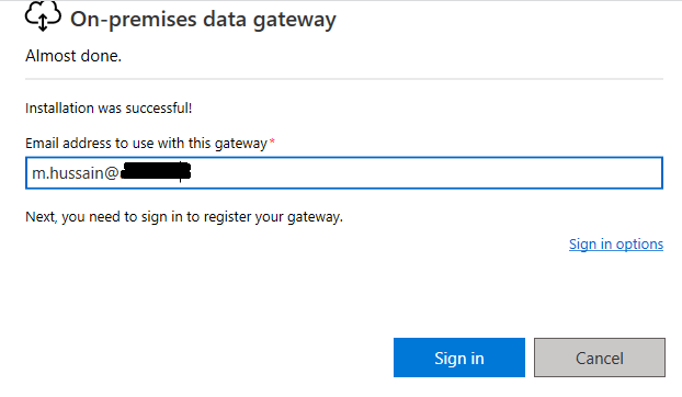 Gateway installation