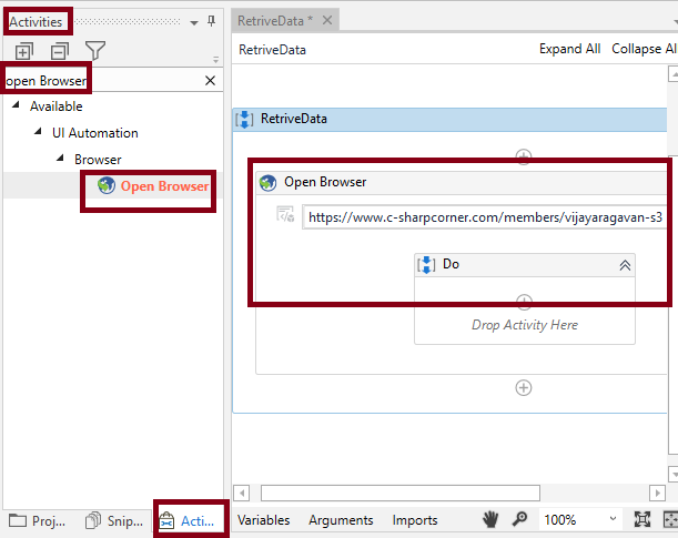 Data Scraping In A Webpage Automation Using UiPath Studio