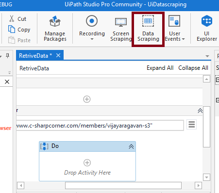 Data Scraping In A Webpage Automation Using UiPath Studio