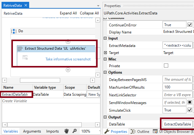 Data Scraping In A Webpage Automation Using UiPath Studio