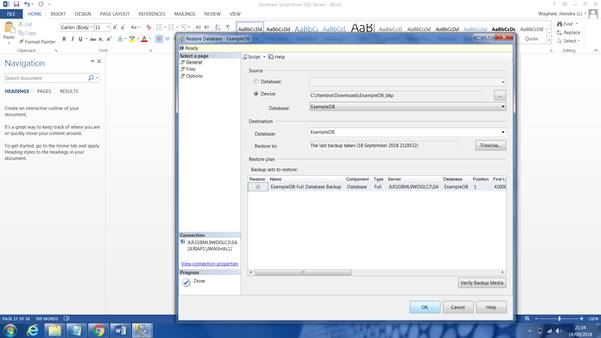 Database Backup And Restore In SQL Server