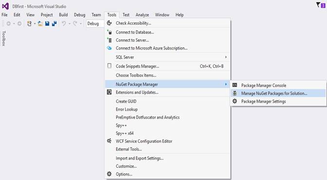 Database First Approach In Entity Framework