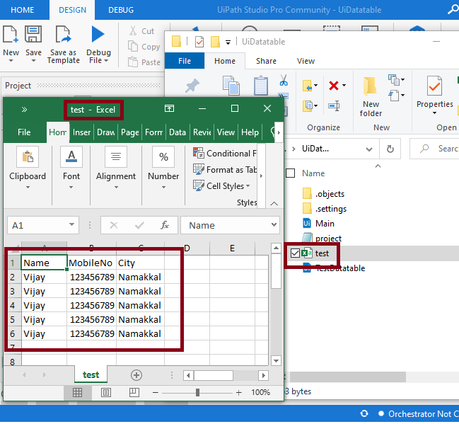 Datatable To CSV File Using UiPath Studio