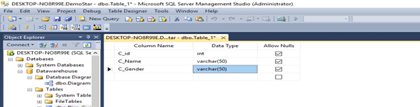 Datawarehouse Star Schema In SQL