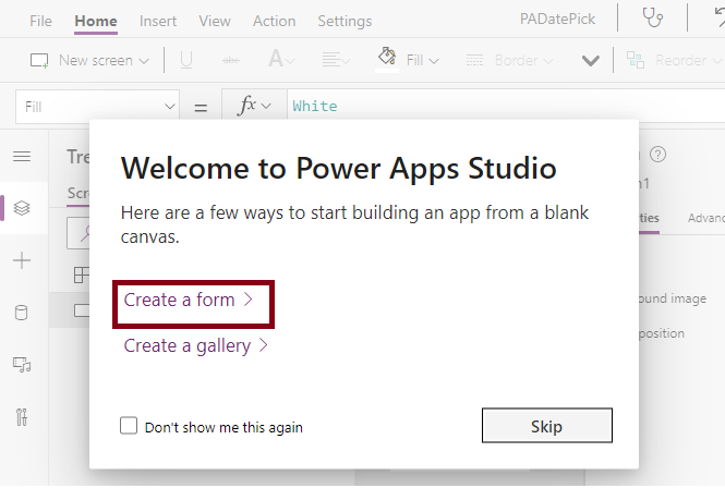 Date Picker Control In Power Apps