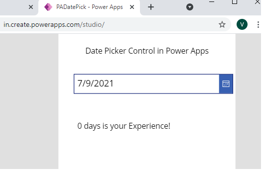 Date Picker Control In Power Apps