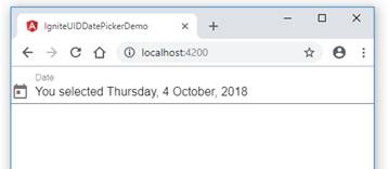 Date picker in Angular