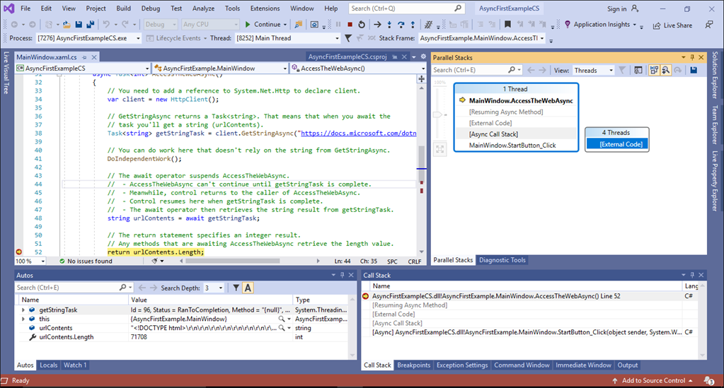 Debug Async Code
