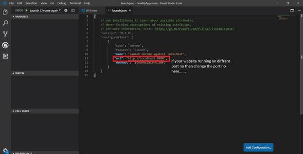 Debugging In Web Application Using VSCode