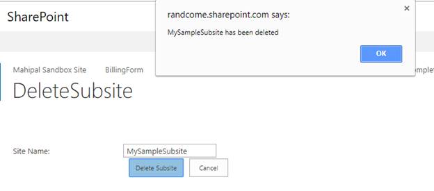 SharePoint Subsite 