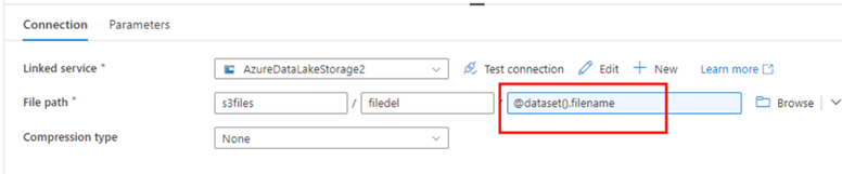 Delete files based on excel column name in Azure Data Factory