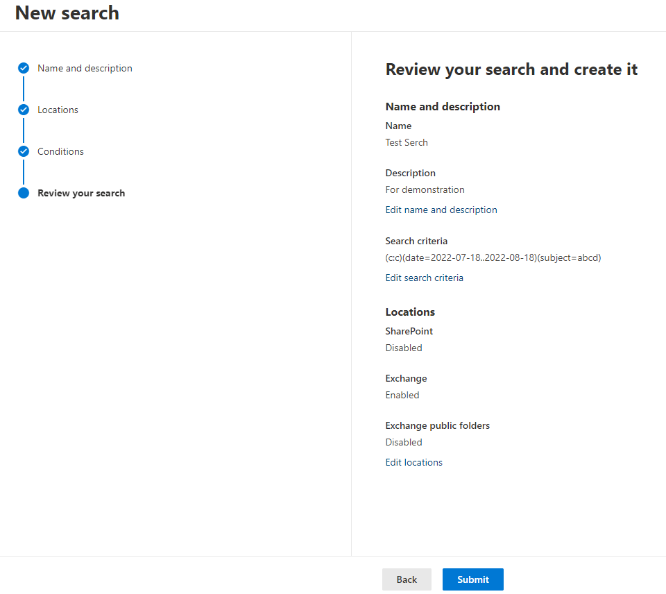 how to delete emails from user mailbox using eDiscovery, Content Serch and PowerShell