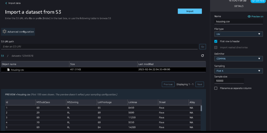 Deploy a Regression model through AWS SageMaker studio using Autopilot