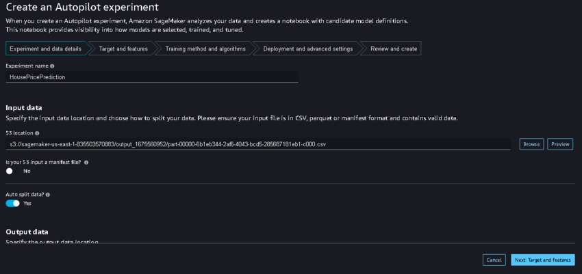 Deploy a Regression model through AWS SageMaker studio using Autopilot