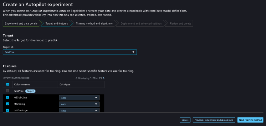 Deploy a Regression model through AWS SageMaker studio using Autopilot