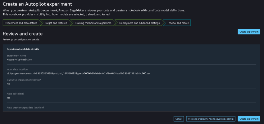 Deploy a Regression model through AWS SageMaker studio using Autopilot